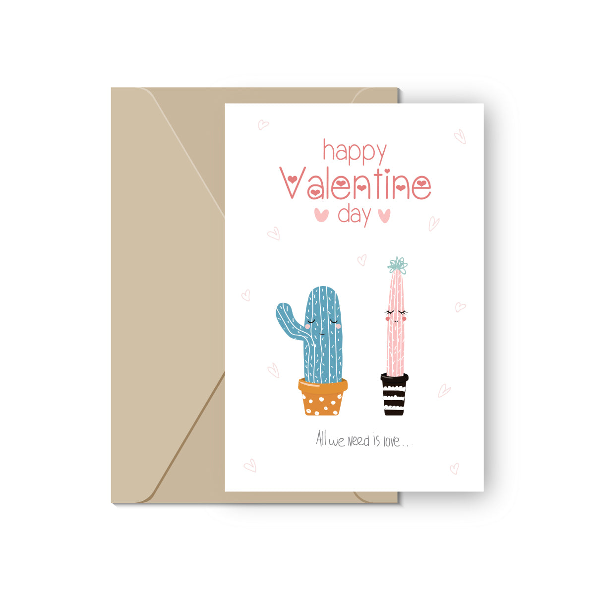 succulent valentines card Happy Valentines Day Card - All We Need Is love | Valentines's Day Gift Ideas