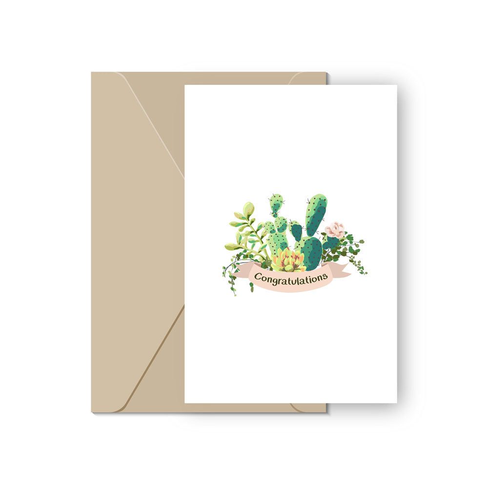 Succulents Congratulations Card for sale, New Home Card, Housewarming Card, Congratulations Card, Congrats Card, Succulents Card, Succulents Gift Ideas