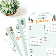 2018 succulents weekly planner Free Printable Succulent Bullet Journal or Planner | Succulent Home Office Ideas