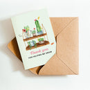 Thank You For Helping Me Grow Card, Thank Mom Plant Card, Buy Succulents Greeting Card Online