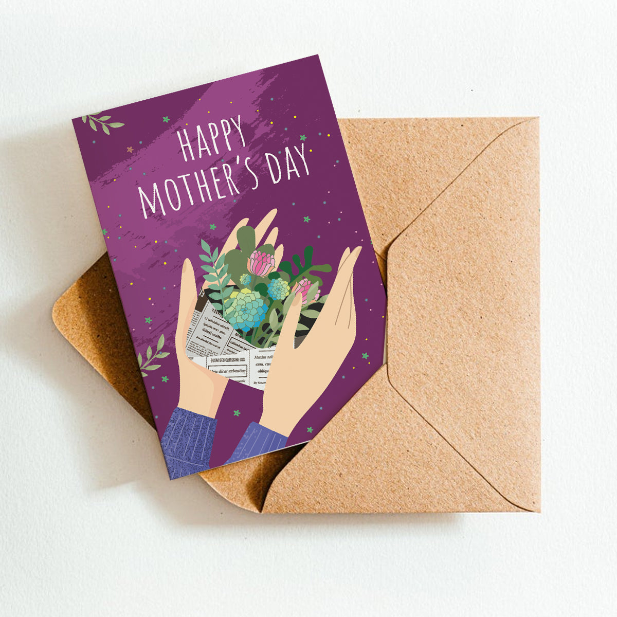 Greeting Cards with Envelope, Happy mother&#39;s day cards, Mothers day greeting cards, Mother&#39;s day succulent card, Mother&#39;s day cards 2022, Mother&#39;s Day card ideas, Succulent mom card