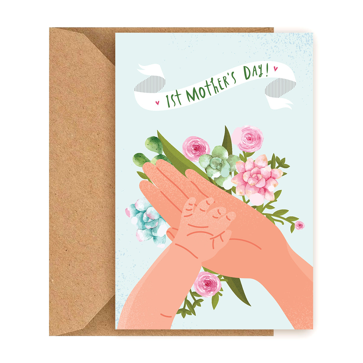 Happy First Mother's Day Card, Happy mother's day cards, Mothers day greeting cards, Mother's day succulent card, Mother's day cards 2023, Mother's Day card ideas