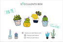 Funny Cartoon Potted Succulents Pin for sale, Cactus in a Pot Pin Badge, Succulent Gift Ideas