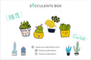 Funny Cartoon Potted Succulents Pin for sale, Cactus in a Pot Pin Badge, Succulent Gift Ideas