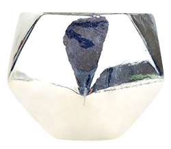 Silver Hexagon Planter