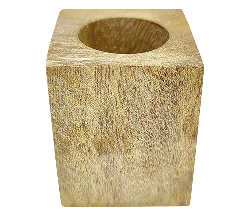 Wood Square Pot