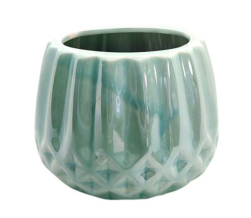 Blue Modern Geometric Planter