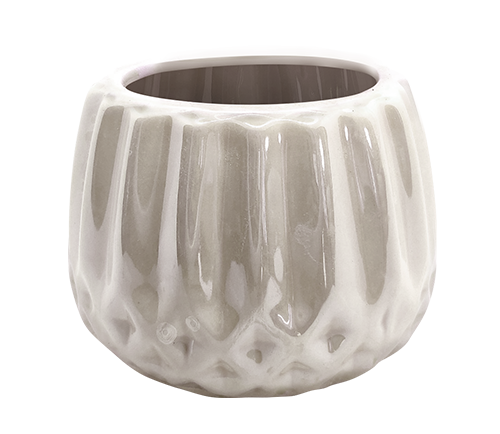 White Modern Geometric Planter