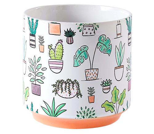 Houseplant Pattern Pot