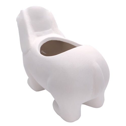 DIY Ceramic Puppy Pot for sale, Cute White Ceramic Succulent Pot, Little Dog Planter Decor, Craft Supplies, DIY Succulent Gift Ideas, Dog Shaped Succulent Pot