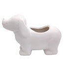 DIY Ceramic Puppy Pot for sale, Cute White Ceramic Succulent Pot, Little Dog Planter Decor, Craft Supplies, DIY Succulent Gift Ideas, Dog Shaped Succulent Pot