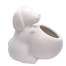 DIY White Ceramic Puppy Succulent Pot for sale, Little Dog Succulent Planter, Dog Shaped Plant Decor, Unique Succulent Gift Ideas, Cute Animal Succulent Pot
