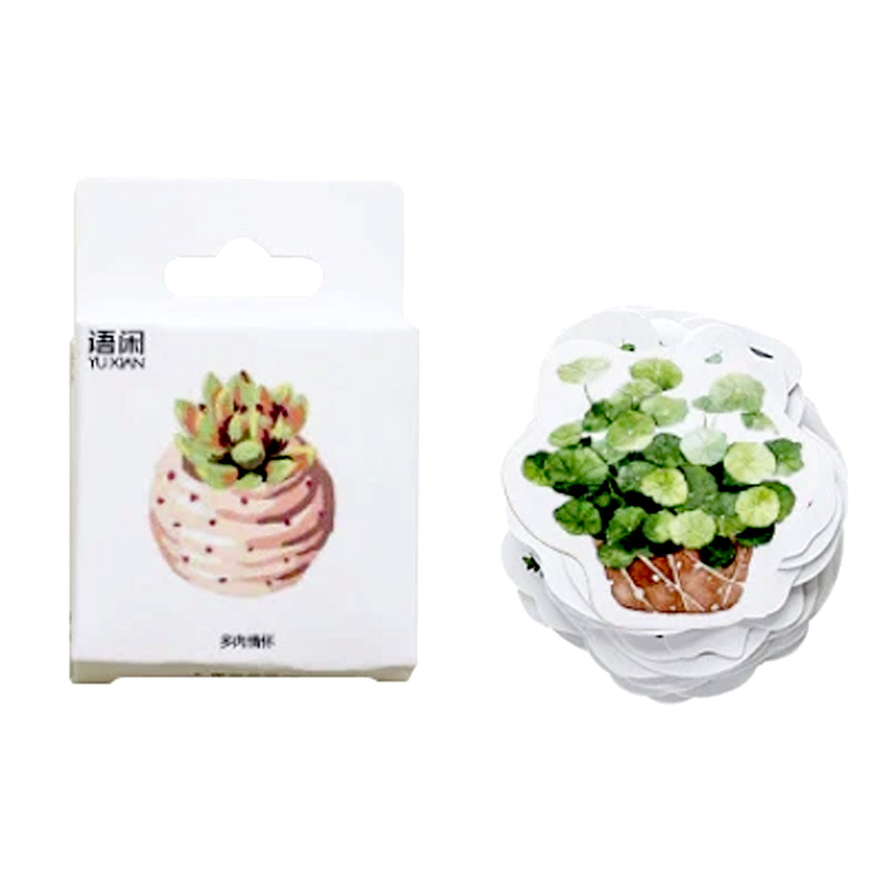 Succulent Sticker Set for sale, Cute Potted Plants Stickers, Planner Decoration Stickers, Planner cactus stickers set, Scrapbook sticker, Journal stickers