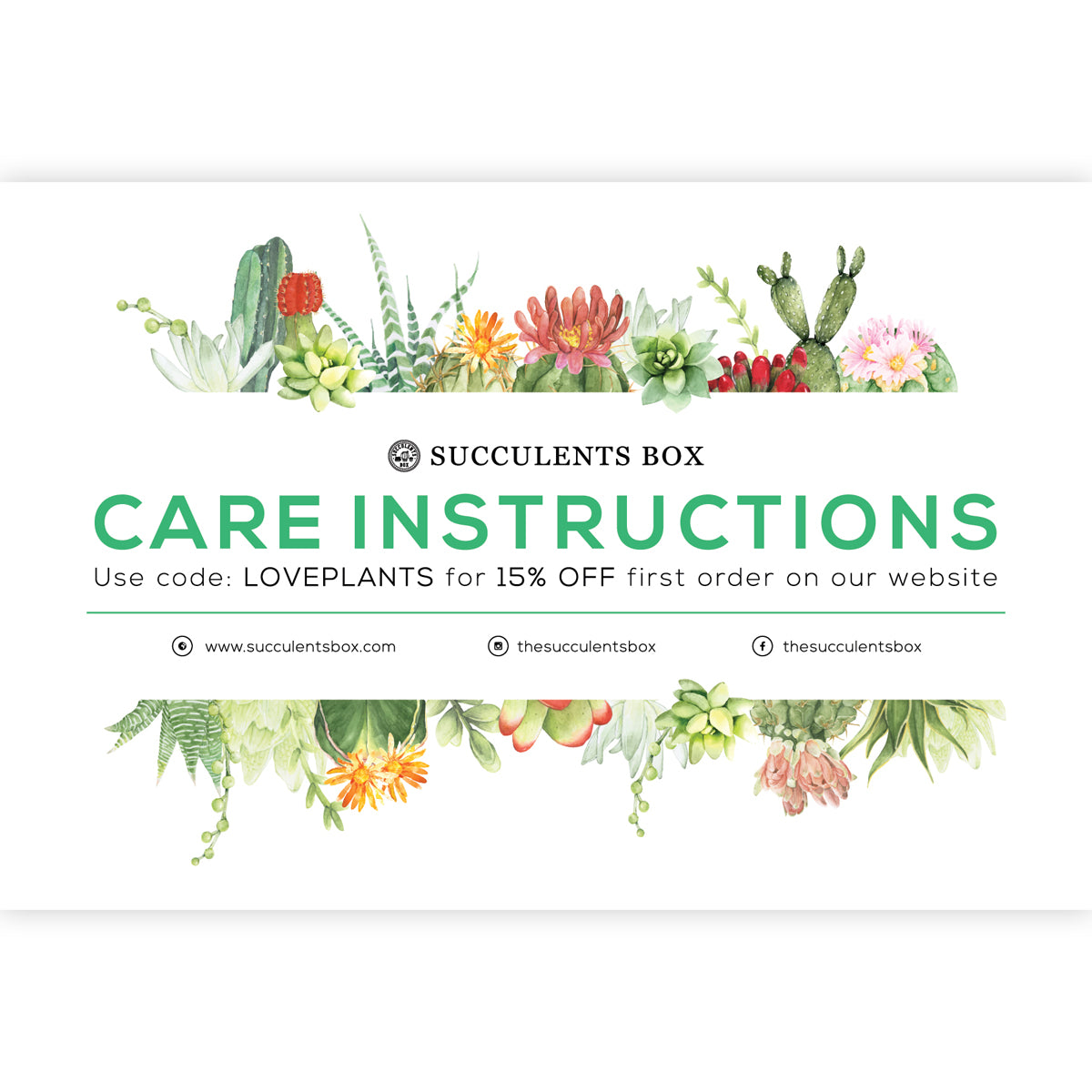 succulent care sheet pdf Succulent Care Card | Succulents Note Cards | Succulents Care Instruction