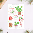 succulent stickers for sale, cactus stickers for sale, succulent craft ideas, succulent gift ideas, cute plant stickers, holiday stickers