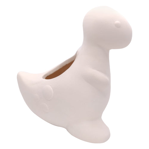 DIY Ceramic Dinosaur Pot for sale, White Ceramic Succulent Planter, Cute Animals Pot, White Succulent Pot, Crafts for Kids, DIY Succulent Gift Ideas