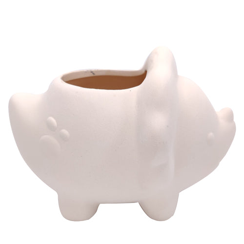 DIY Ceramic Dinosaur Pot for sale, White Animal Succulent Pot, Home Decorative DIY Planter, Succulent Gift Ideas, Crafts for kids, Animal Plant Pot for sale