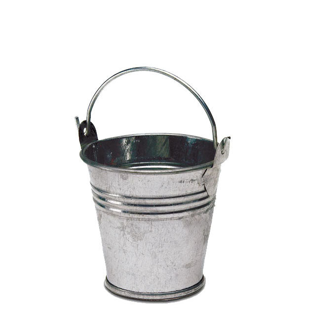 silver tone tin pail, tin pail, silver tin pail, metal bucket pot, succulent pot, succulent planter, succulent party, succulent favor, succulent box, garden shop, garden tool, home decor, mini pot, small pot, diy pot, succulent plant