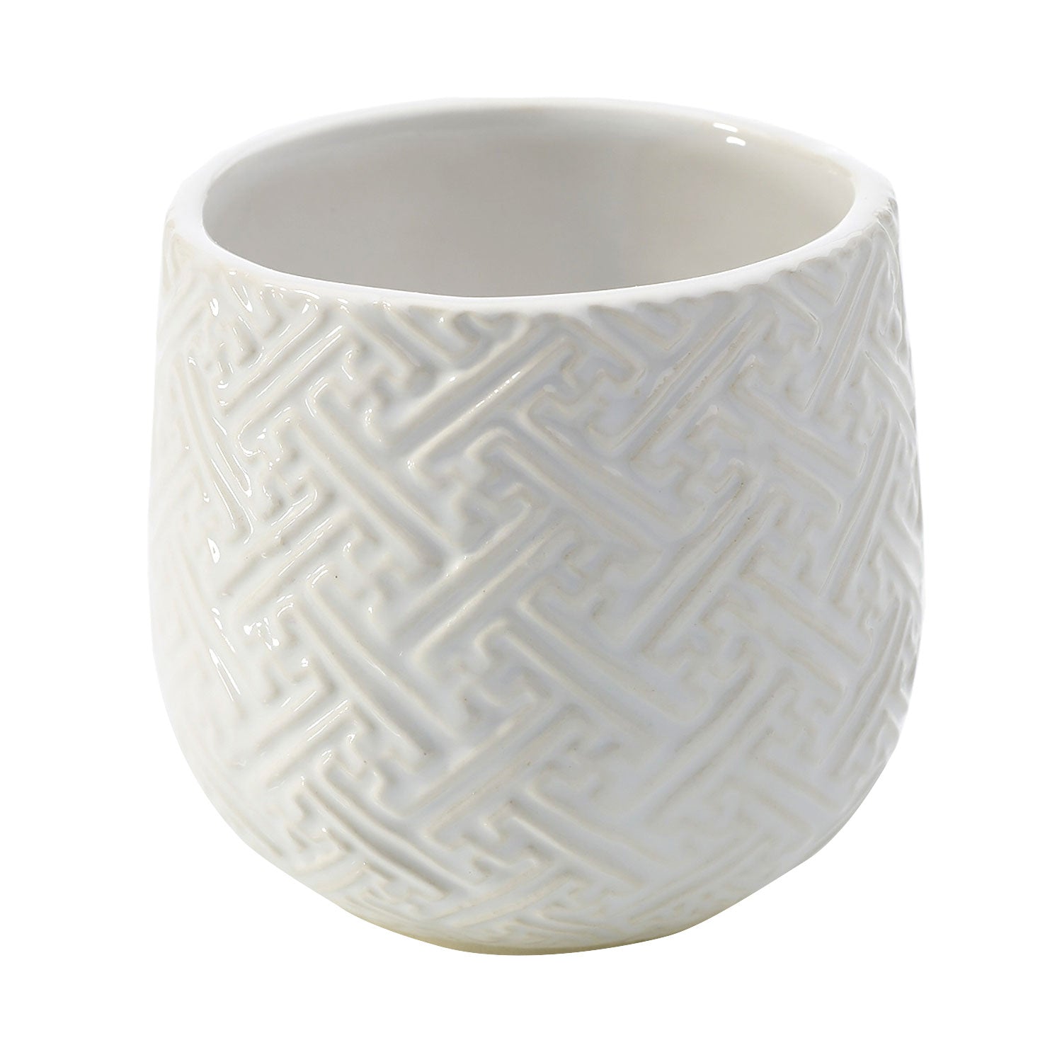 White Kabasa Vintage Pot for sale, Succulent Pot with rustic style, Elegant home decor ideas, Geometric ceramic pot for succulent and cactus, Small Flower pot for sale