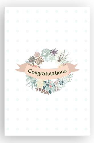 congratulations succulents Succulents Congratulations Card | Succulents Greeting Card