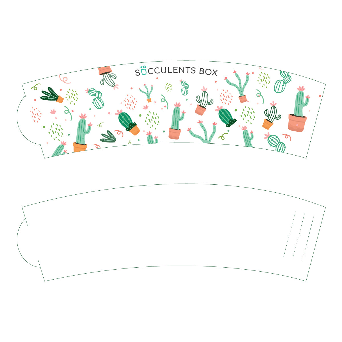 Free printable, Succulent cup holder, printable cupholder, gift for succulent lovers