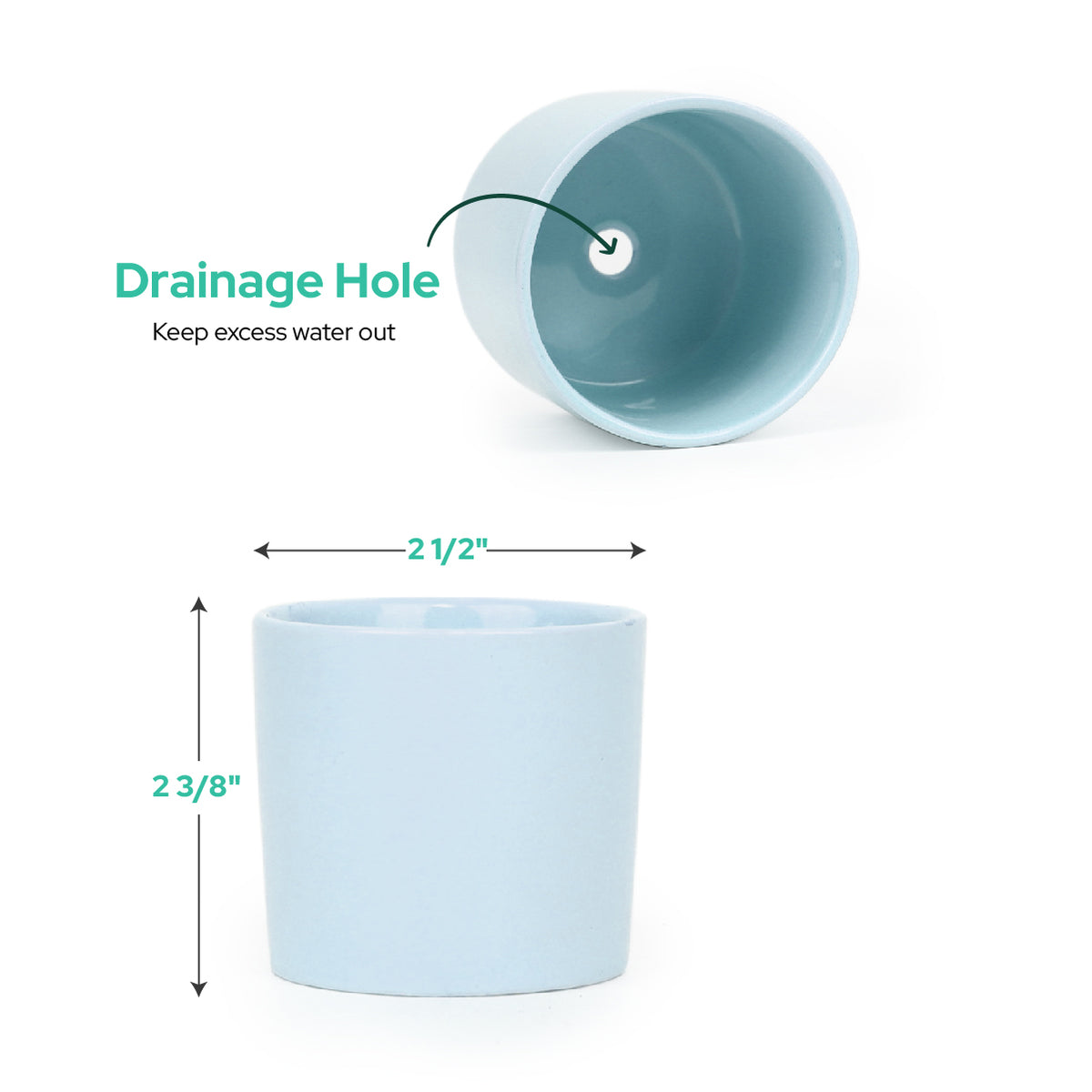 2 inch blue modern cylinder pot, pot for succulent, pot or home and office decoration, blue modern cylinder pot, small modern pot