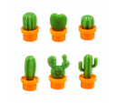 Orange Cactus Fridge Magnet