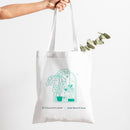 canvas tote bag, eco-friendly bag, everyday life tote bag, reusable canvas bag, eco-friendly gift ideas, gifts for holiday and new year, succulent and houseplant tote bag
