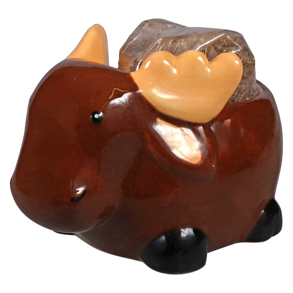 Ceramic Moose Pot for sale, Cute Ceramic Succulent Pot, Moose Planter Decor, Craft Supplies, Succulent Gift Ideas, Moose Succulent Pot, Moose Pot with Seed Growing Kits