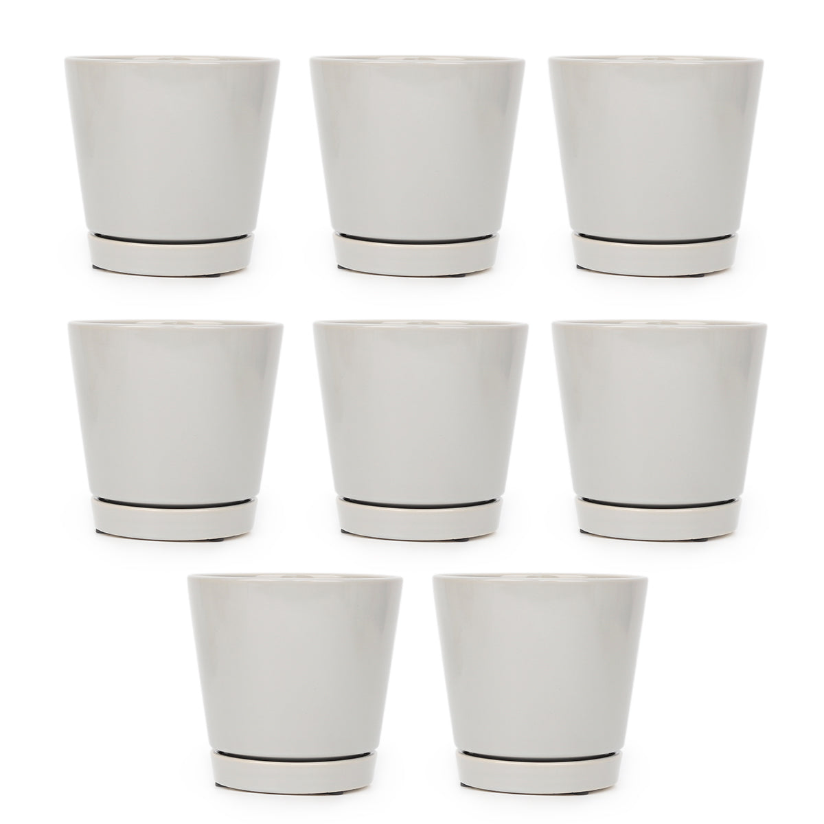 minimalist pot for indoor plant, 4 inch gray ceramic pot, medium plant pot