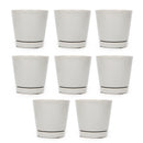 minimalist pot for indoor plant, 4 inch gray ceramic pot, medium plant pot