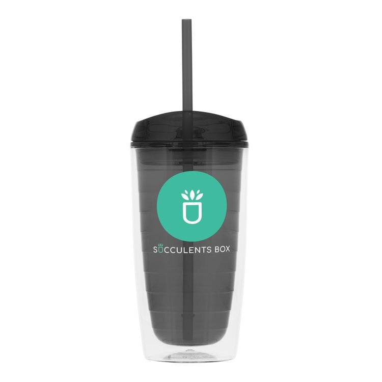 Double Wall Acrylic Tumbler With Straw for sale, Succulent Gift Ideas