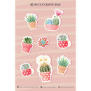 succulent stickers for sale, cactus stickers for sale, succulent craft ideas, succulent gift ideas, cute plant stickers