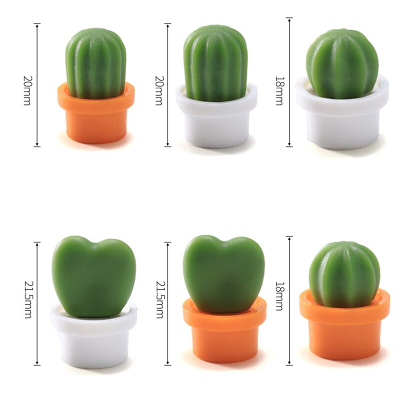 magnetic succulent pot Cactus Fridge Magnet (Orange Pot) | Succulent Magnets | Cacti Decor | Plant Lover Gift