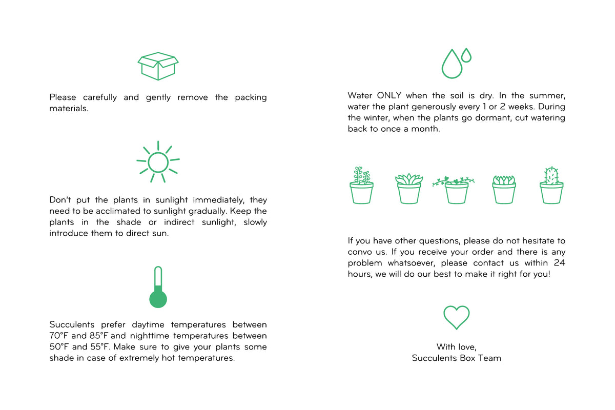 Gift 2 Succulents/ Month Subscription - 1 time charge