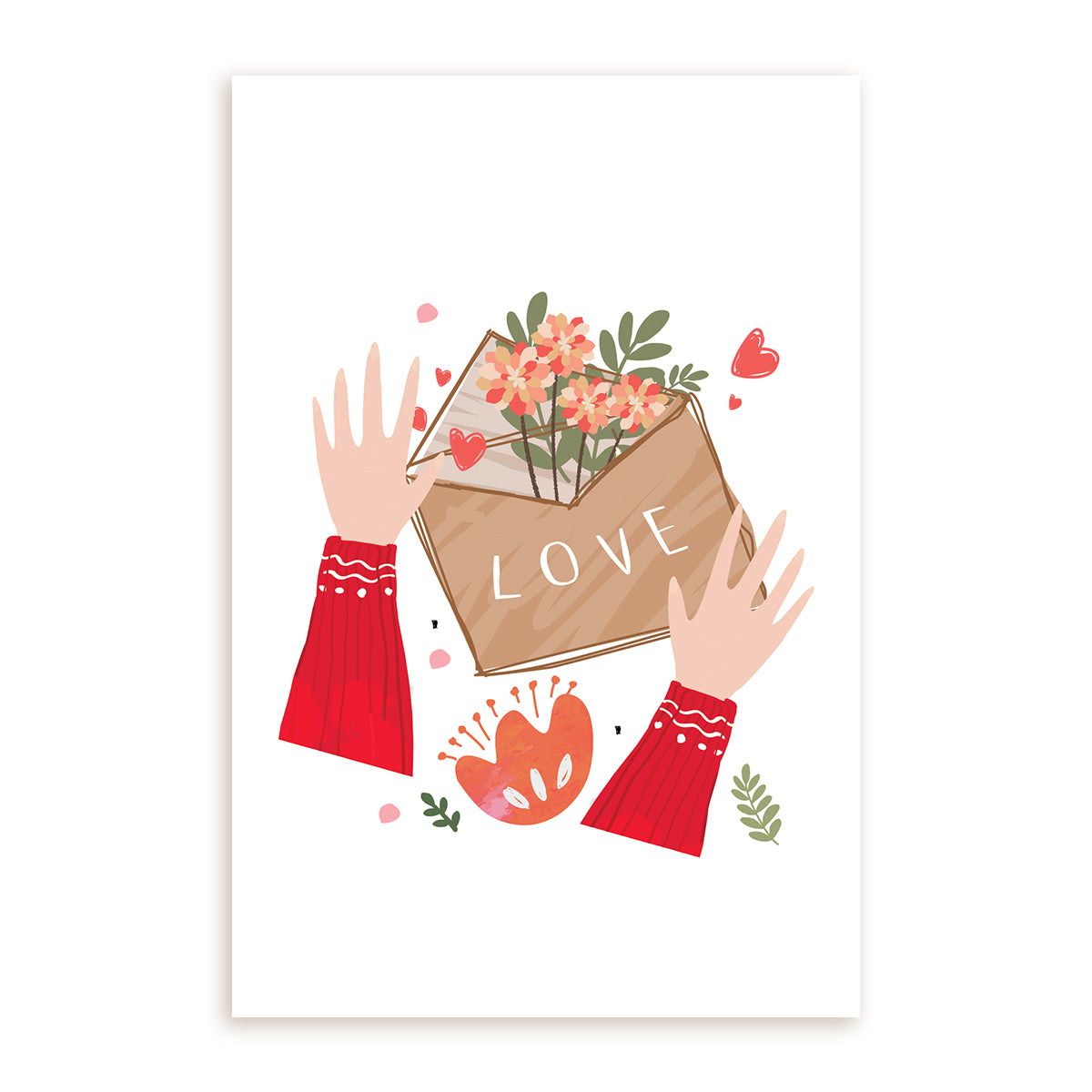 Romantic Heart Themed Valentine&#39;s Day Card, Valentine&#39;s Greeting Card, Cute Valentines Card with Hearts, Be My Valentine Card, Valentine&#39;s Day Card for Her/Him, Valentines Card with Envelope